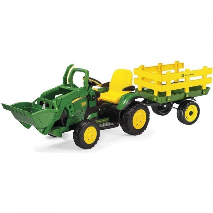 Детский электромобиль PEG-PEREGO JOHN DEERE GROUND LOADER c прицепом IGOR0068-IGTR0941 Детский электромобиль PEG-PEREGO JOHN DEERE GROUND LOADER c прицепом IGOR0068-IGTR0941